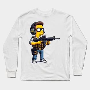 Tactical Yellow People Long Sleeve T-Shirt